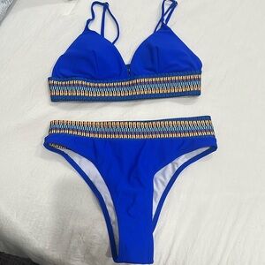 brand new shein blue bathing suit